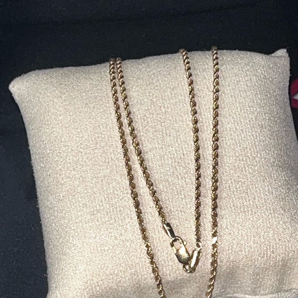 Vintage 14K Gold Rope Chain Necklace